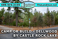 Dellwood Camp or Build Corner Lot by Castle Rock Lake