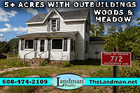 Country Home on 5+ Acres with Outbuildings Woods & Meadow